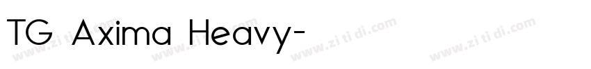 TG Axima Heavy字体转换